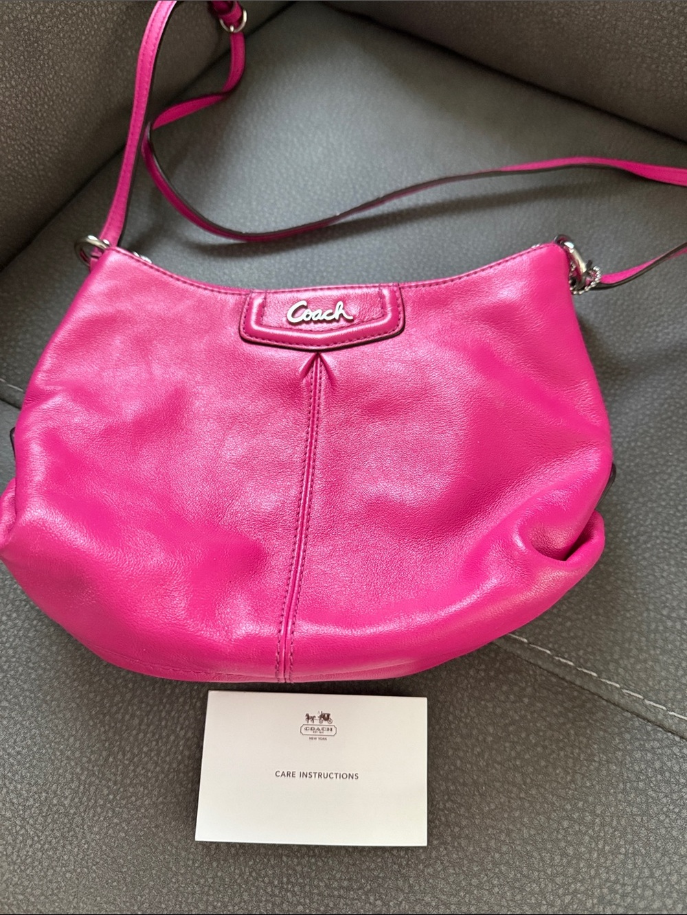 Coach Hot Pink Leather Crossbody Bag